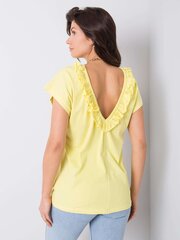 Желтая блузка с вырезом на спине цена и информация | Женские блузки, рубашки | kaup24.ee