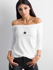 Naiste valge puuvillane pluus. hind ja info | Naiste pluusid, särgid | kaup24.ee