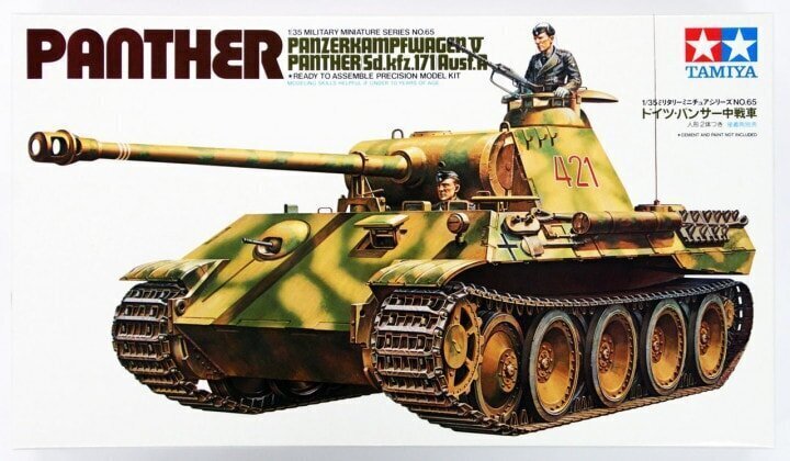 Tamiya - Panzerkampfwagen V Panther (Sd.kfz. 171) Ausf. A, 1/35, 35065 hind ja info | Klotsid ja konstruktorid | kaup24.ee