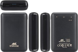 RivaCase VA2410 Power Bank 10000mAh, black hind ja info | Akupangad | kaup24.ee