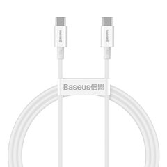 Baseus Superior Series Cable USB-C to USB-C, 100W, 1m (white) kaina ir informacija | Mobiiltelefonide kaablid | kaup24.ee