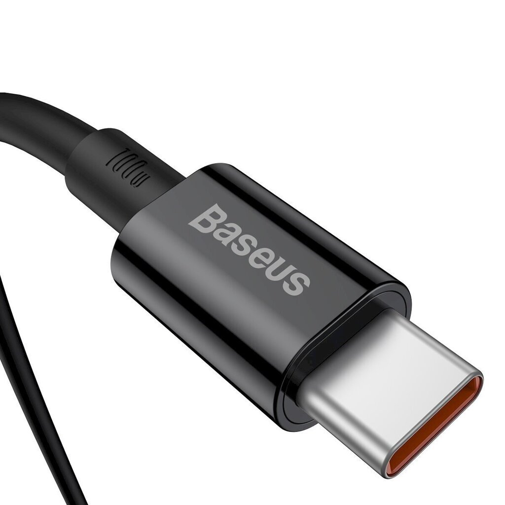 Baseus Superior Series Cable USB-C to USB-C, 100W, 2m (black) hind ja info | Mobiiltelefonide kaablid | kaup24.ee