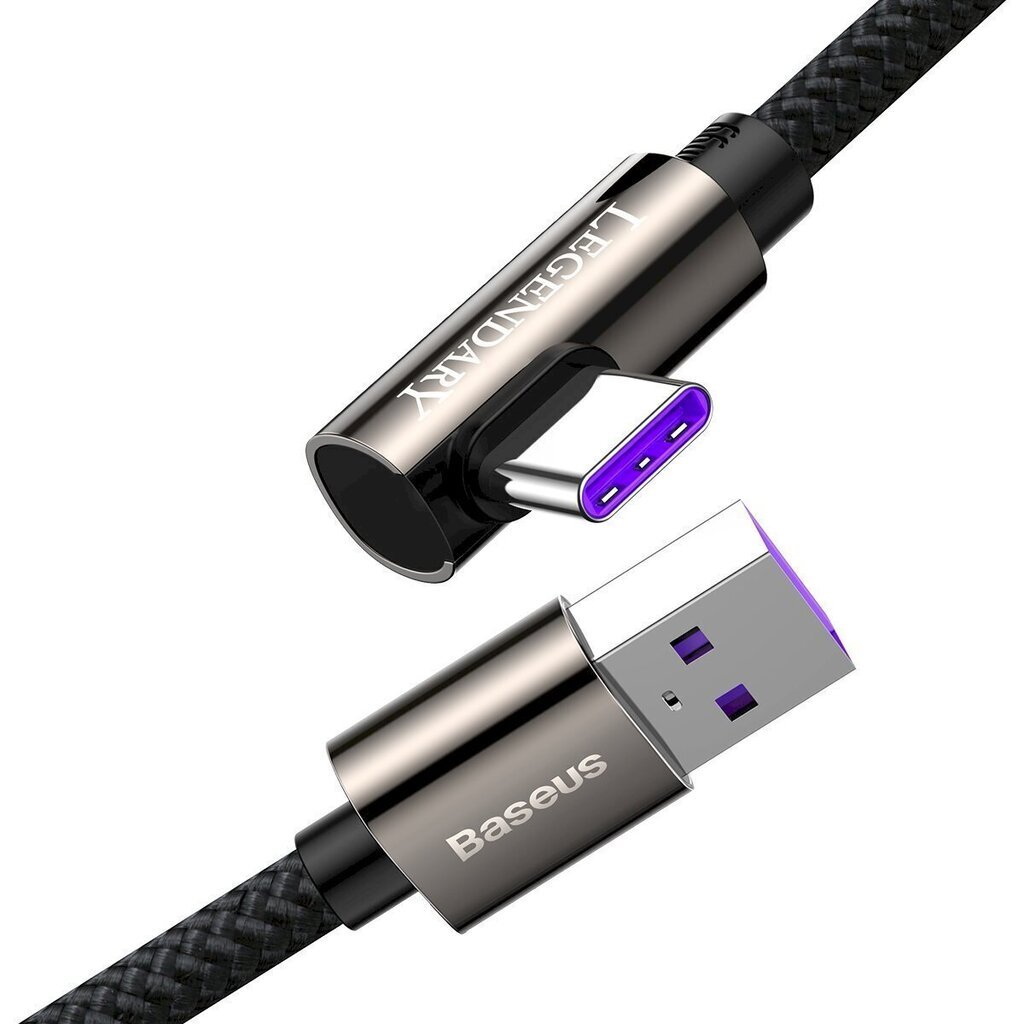 Cable USB to USB-C Baseus Legend Series, 66W, 1m (black) цена и информация | Mobiiltelefonide kaablid | kaup24.ee