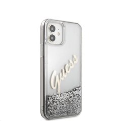 GUHCP12SGLVSSI Guess Liquid Glitter Vintage Cover for iPhone 12 mini 5.4 Silver hind ja info | Telefoni kaaned, ümbrised | kaup24.ee