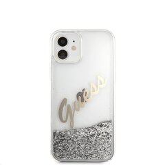 GUHCP12SGLVSSI Guess Liquid Glitter Vintage Cover for iPhone 12 mini 5.4 Silver цена и информация | Чехлы для телефонов | kaup24.ee