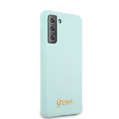 GUHCS21MLSLMGLB Guess Silicone Metal Logo Script Cover for Samsung Galaxy S21+ Light Blue цена и информация | Чехлы для телефонов | kaup24.ee