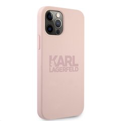KLHCP12LSTKLTLP Karl Lagerfeld Stack Pink Logo Silicone Case for iPhone 12 Pro Max 6.7 Pink цена и информация | Чехлы для телефонов | kaup24.ee