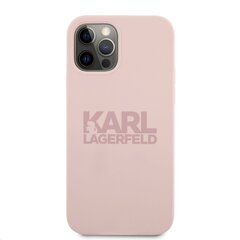 KLHCP12LSTKLTLP Karl Lagerfeld Stack Pink Logo Silicone Case for iPhone 12 Pro Max 6.7 Pink hind ja info | Telefoni kaaned, ümbrised | kaup24.ee