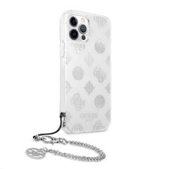 GUHCP12LKSPESI Guess PC Chain Peony Case for iPhone 12 Pro Max Silver hind ja info | Telefoni kaaned, ümbrised | kaup24.ee