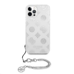 GUHCP12LKSPESI Guess PC Chain Peony Case for iPhone 12 Pro Max Silver hind ja info | Telefoni kaaned, ümbrised | kaup24.ee
