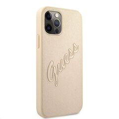 GUHCP12LRSAVSLG Guess PU Saffiano Vintage Script Case for iPhone 12 Pro Max Gold цена и информация | Чехлы для телефонов | kaup24.ee