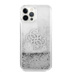 GUHCP12LLG4GSI Guess TPU Big 4G Liquid Glitter Silver Case for iPhone 12 Pro Max Transparent hind ja info | Telefoni kaaned, ümbrised | kaup24.ee