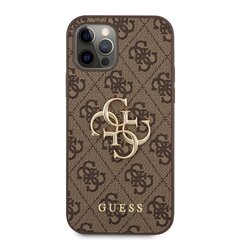 Чехол GUHCP12M4GMGBR Guess PU 4G Metal Logo Case для iPhone 12/12 Pro Brown цена и информация | Чехлы для телефонов | kaup24.ee