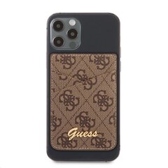 GUWMS4GTLBR Guess 4G Magnetic Cardslot Triangle Logo Brown hind ja info | Mobiiltelefonide lisatarvikud | kaup24.ee