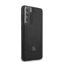 MEHCS21SARMBK Mercedes Leather Urban Cover for Samsung Galaxy S21 Black цена и информация | Чехлы для телефонов | kaup24.ee