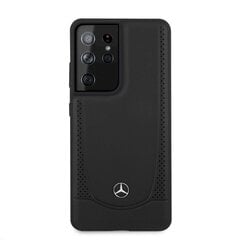 MEHCS21LARMBK Mercedes Leather Urban Cover for Samsung Galaxy S21 Ultra Black hind ja info | Telefoni kaaned, ümbrised | kaup24.ee