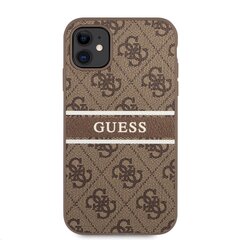 GUHCN614GDBR Guess PU 4G Printed Stripe Case for iPhone 11 Brown цена и информация | Чехлы для телефонов | kaup24.ee