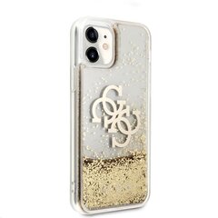 GUHCN61LG4GGO Guess TPU Big 4G Liquid Glitter Gold Case for iPhone 11 Transparent цена и информация | Чехлы для телефонов | kaup24.ee