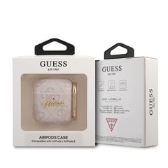 GUA24GSMP Guess 4G Script PC/PU Case for Airpods 1/2 Pink hind ja info | Kõrvaklappide tarvikud | kaup24.ee