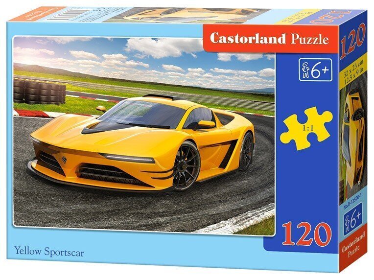 Puzzle 120 Yellow Sportscar 13500 цена и информация | Pusled | kaup24.ee