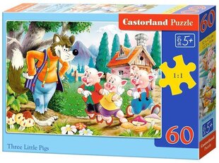 Puzzle 60 THREE LITTLE PIGS 06519 цена и информация | Пазлы | kaup24.ee