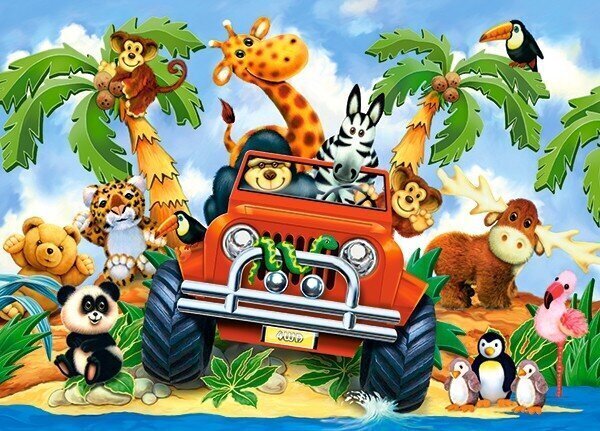 Puzzle 60 Softies on Safari 06793 цена и информация | Pusled | kaup24.ee