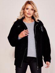 Женская черная куртка из искусственного меха цена и информация | Женские пальто | kaup24.ee