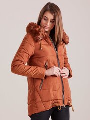 Женская коричневая стеганая зимняя куртка цена и информация | Женские куртки | kaup24.ee
