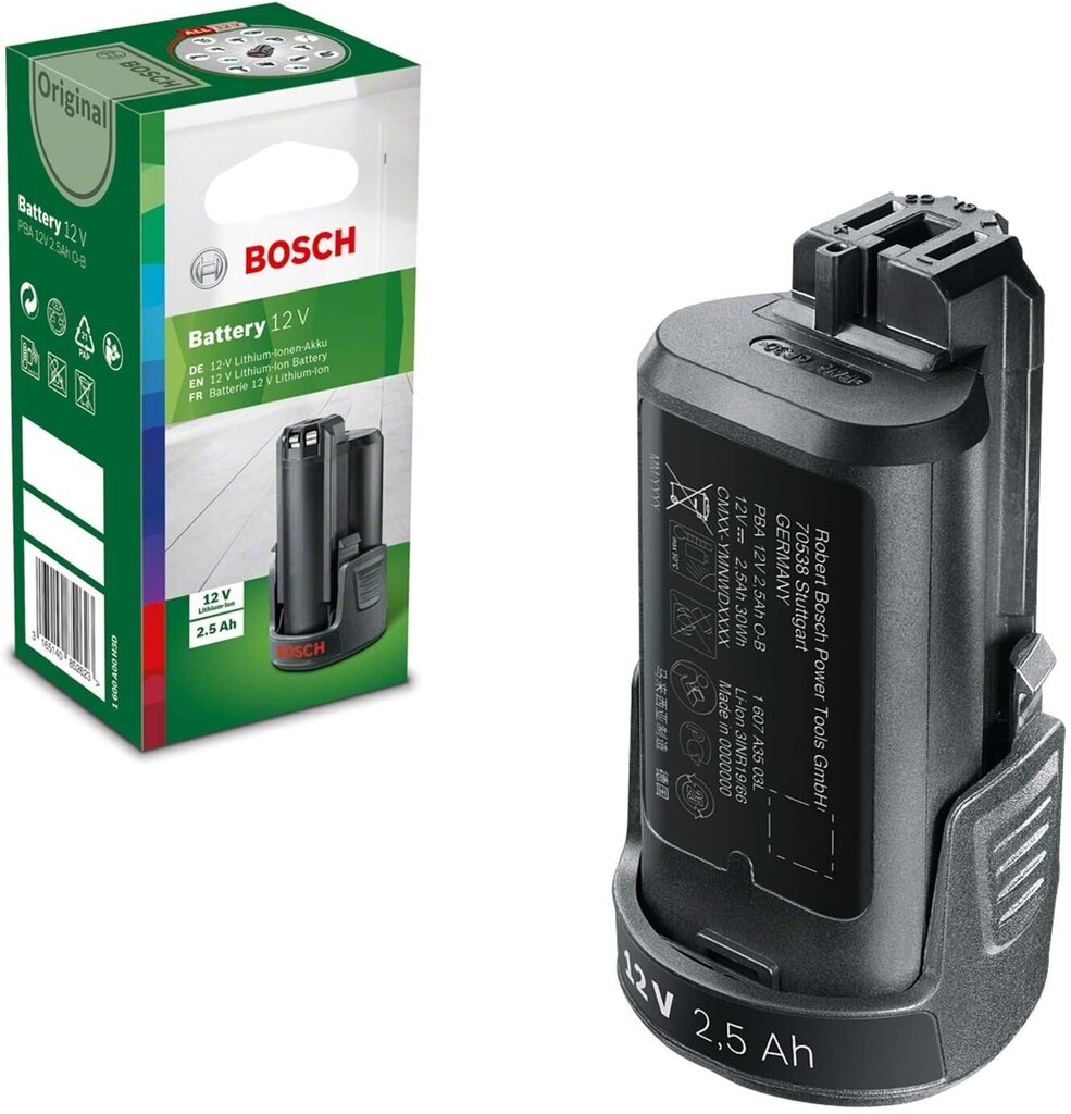 Aku Bosch PBA 12 / 10,8 V / 12 V / 2,5 Ah цена и информация | Aiatööriistade lisatarvikud | kaup24.ee