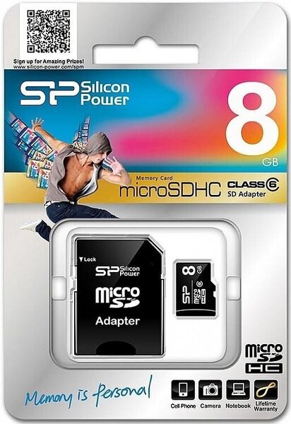 Silicon Power mälukaart microSDHC 8GB Class 6 + adapter hind | kaup24.ee