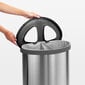 Pesukorv jaotusega, 55L Matt Steel/Dark Grey lid цена и информация | Vannitoa sisustuselemendid ja aksessuaarid | kaup24.ee