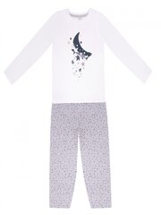 Пижама для девочек YOCLUB (Белая, серая) цена и информация | Пижамы, халаты для девочек | kaup24.ee
