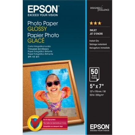 Läikiv fotopaber Epson 50 lk, 13 x 18 cm, 200 g/m² hind ja info | Kirjatarbed | kaup24.ee