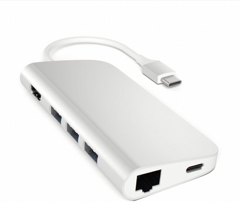 USB-C jagaja Multi-port 4K ja Ethernet Satechi цена и информация | USB jagajad, adapterid | kaup24.ee