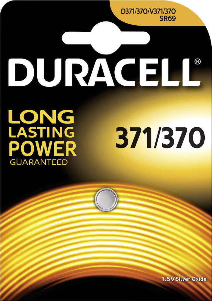 Duracell patarei SR69/D371/370 1,5V/1B hind ja info | Patareid | kaup24.ee