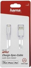 Kaabel USB-A - Lightning Hama (1 m) hind ja info | Mobiiltelefonide kaablid | kaup24.ee