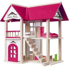 Woody 91874 Eco Wooden Modern Anna-Marie playing house with furniture (14pcs) for kids 3y+ (53.5x36cm) цена и информация | Игрушки для девочек | kaup24.ee