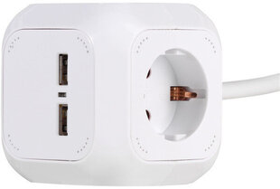 Vivanco Power Cube 4-Way 2xUSB 2.1A (39612) цена и информация | Удлинители | kaup24.ee