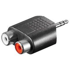 Goobay RCA adapter. AUX jack 3.5 mm male hind ja info | USB jagajad, adapterid | kaup24.ee