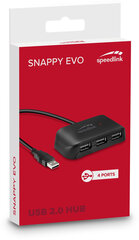 Speedlink USB hub Snappy Evo USB 2.0 4-port (SL-140004) hind ja info | Kaablid ja juhtmed | kaup24.ee