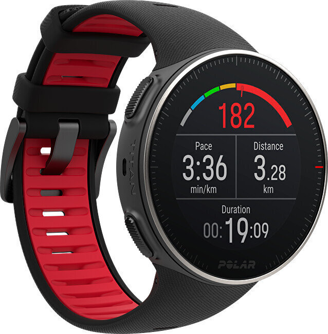 GPS spordikell Polar Vantage V Titan (M/L): ranne 145–215 mm, must/punane hind ja info | Nutikellad (smartwatch) | kaup24.ee