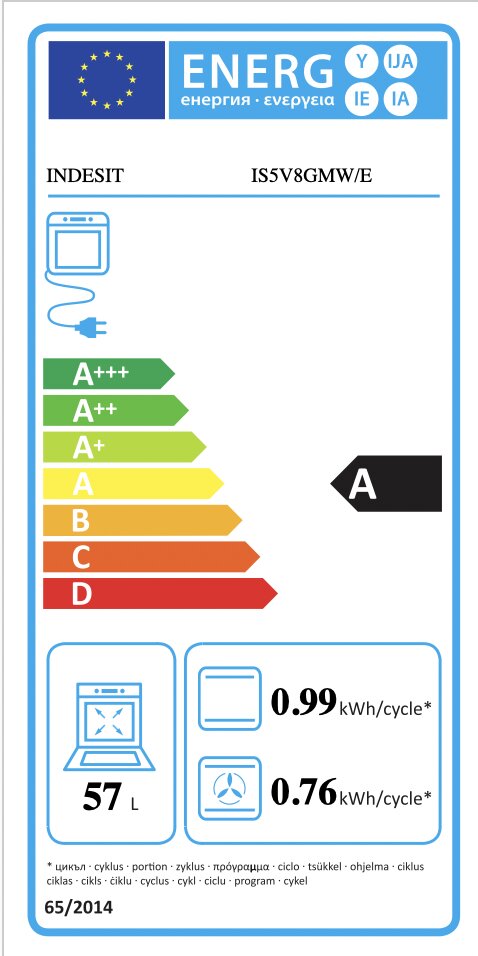 Indesit IS5V8GMW/E hind ja info | Elektripliidid | kaup24.ee