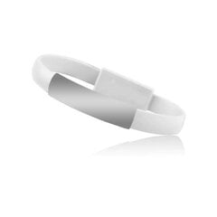 TakeMe 2in1 Elegant Bracelet & Fast Transmission 2.1A Data / Charging cable USB to Lightning (21cm) White hind ja info | Mobiiltelefonide kaablid | kaup24.ee