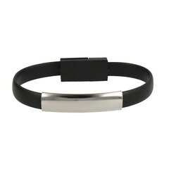 TakeMe 2in1 Elegant Bracelet & Fast Transmission 2.1A Data / Charging cable USB to Lightning (21cm) Black hind ja info | Mobiiltelefonide kaablid | kaup24.ee