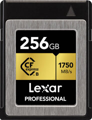 Карта памяти Lexar CFexpress 256GB Professional R1750/W1000 цена и информация | Карты памяти для фотоаппаратов, камер | kaup24.ee