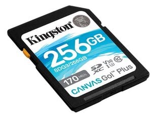 Kingston 256GB SDXC Canvas Go Plus 170R C10 UHS-I U3 V30 цена и информация | Карты памяти для телефонов | kaup24.ee