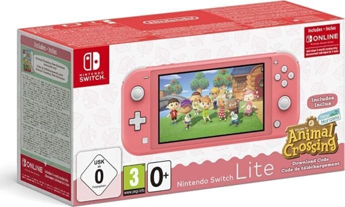 Nintendo Switch Lite (Coral) Animal Crossing hind ja info | Mängukonsoolid | kaup24.ee