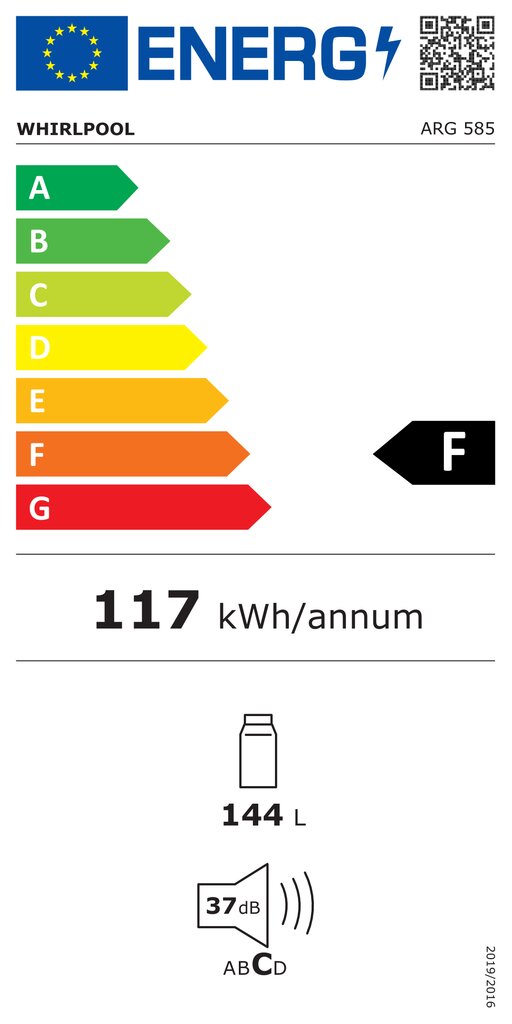 Whirlpool ARG585 hind ja info | Külmkapid | kaup24.ee