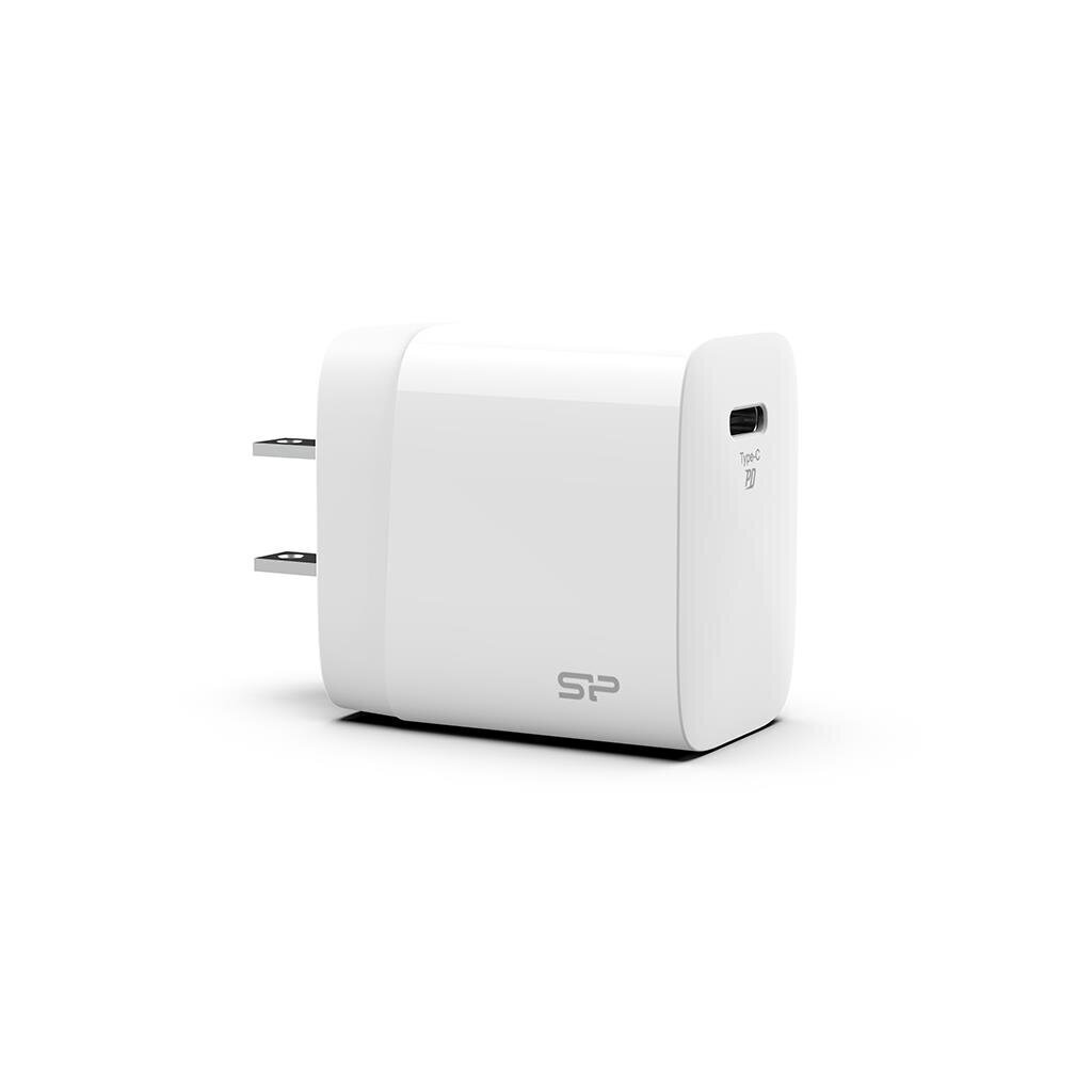 Kiirlaadija Silicon Power QM10, 18W + lightning kaabel, valge цена и информация | Mobiiltelefonide laadijad | kaup24.ee