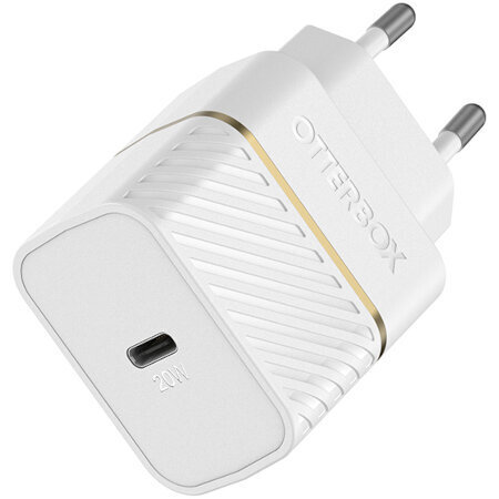 Seinalaadija Otterbox USB-C Fast Charge, 20W - Cloud Dust White hind ja info | Mobiiltelefonide laadijad | kaup24.ee